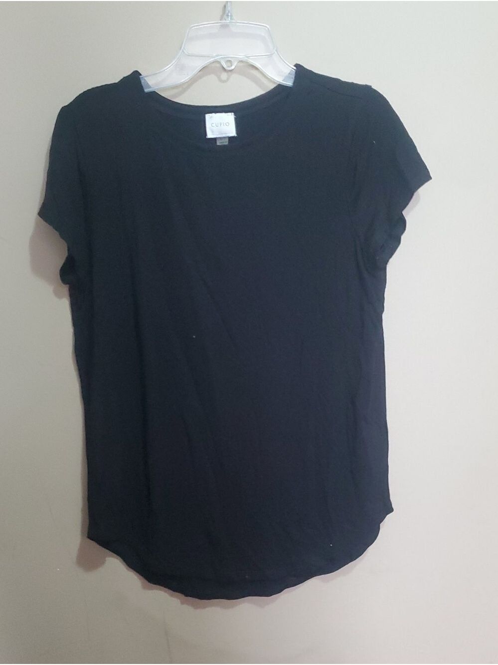 Cupio Black Short Sleeve Crewneck Tee Size Small
